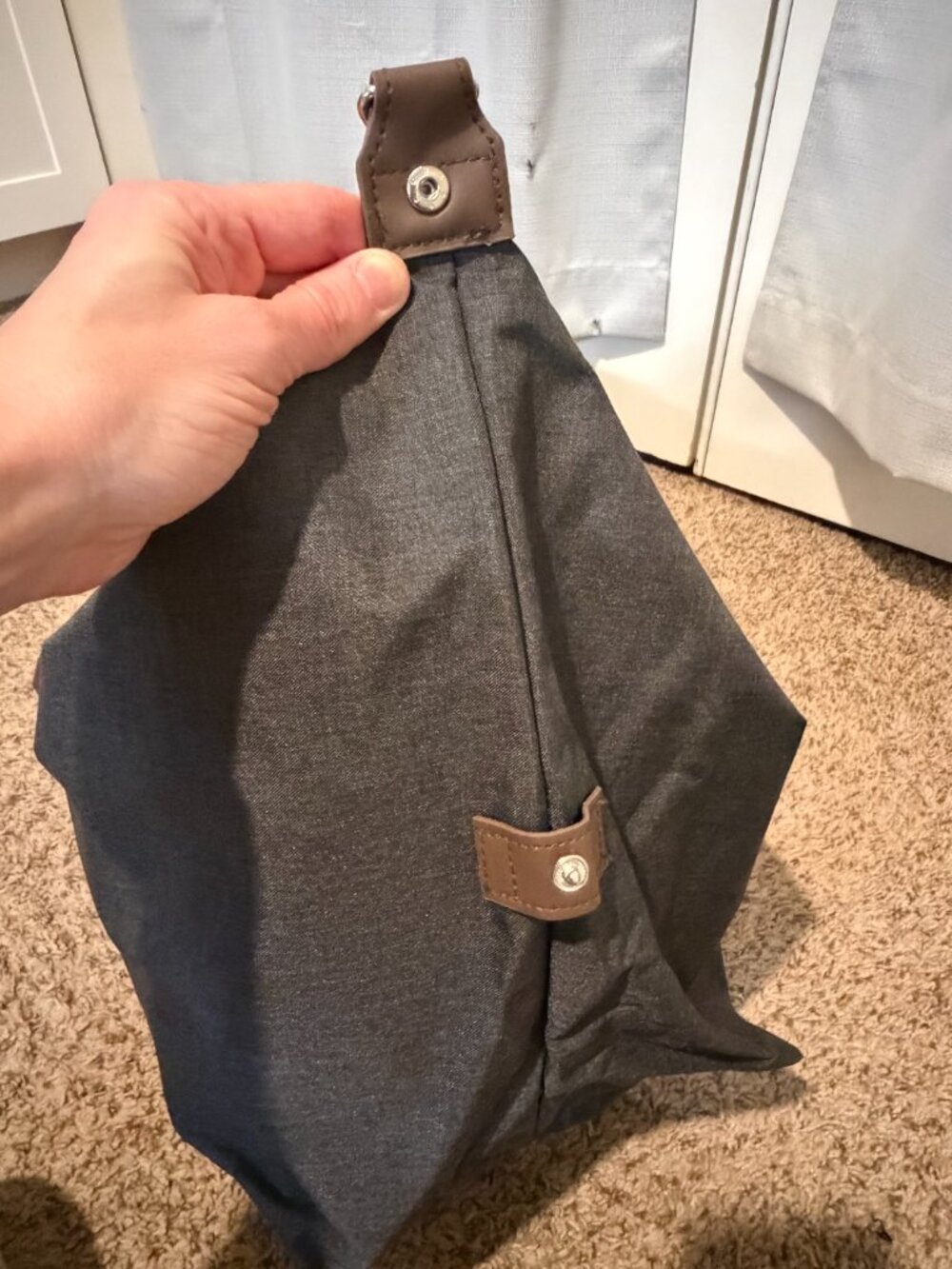 Bella Russo Travel Duffle Bag - Gray/Brown - EUC - Picture 5 of 8